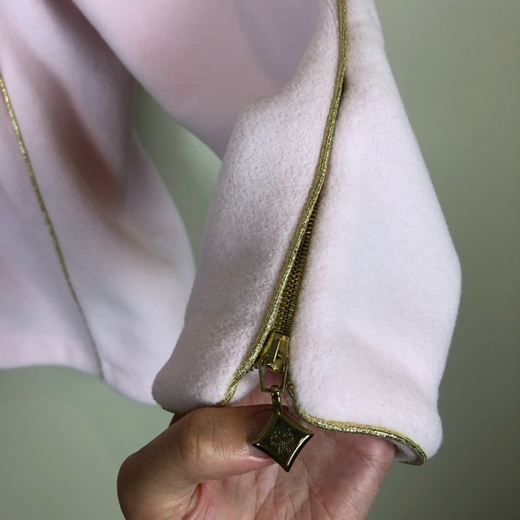 MCM Fleece Gold Trim Pastel Pink Sweatsuit Jacket - Picture 8 of 8